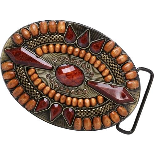 Mens Western Bohemian Boho Indian Jeans Vintage Belt Buckle