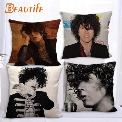 45X45cm Laura Pergolizzi Pillow Cover Square Zipper Cotton Linen Fabric Pillow Cases Bedroom Home Decorative Boys Girls Gift