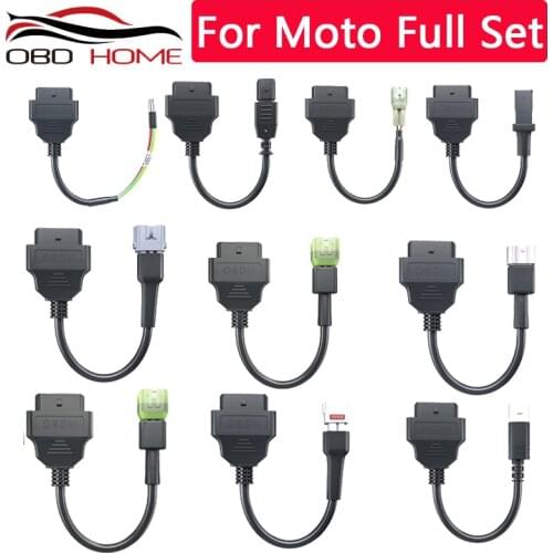 OBD2 Connector For Motorbike Full Set Adapter Cables For KAWASAKI 6Pin For DUCATI 4Pin For DEL-PHI 6pin FFor SUZUKI 6Pin