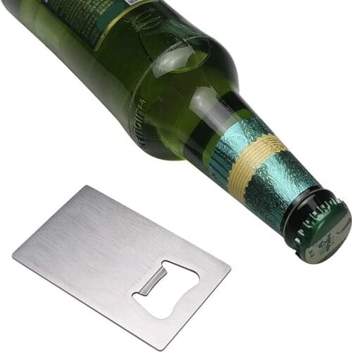 Beer Bottle Opener Stainless Steel Wallet Bottle Opener Bar Silver Credit Card Size Party Wedding Favors Kitchen Bar Gadgets