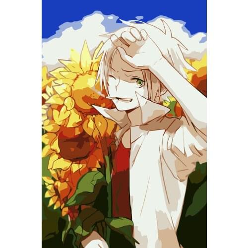 《Sunflower boy》 picture painting by numbers home decor birthday present decorative frames