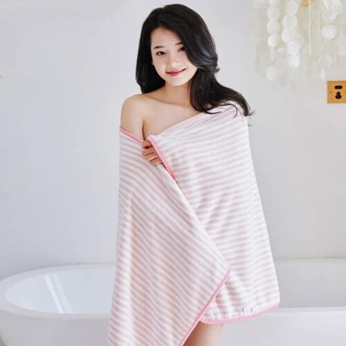 Home Textile Towel Coral Velvet Bath Towels For Adult Soft Absorbent Microfiber Fabric Towel Wearable Bath Towel