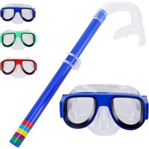 Professional Children Silicone Diving Snorkel Fins Masks Set Anti-Fog Safe Swimming Goggles Kids Underwater Scuba Breathing Tube