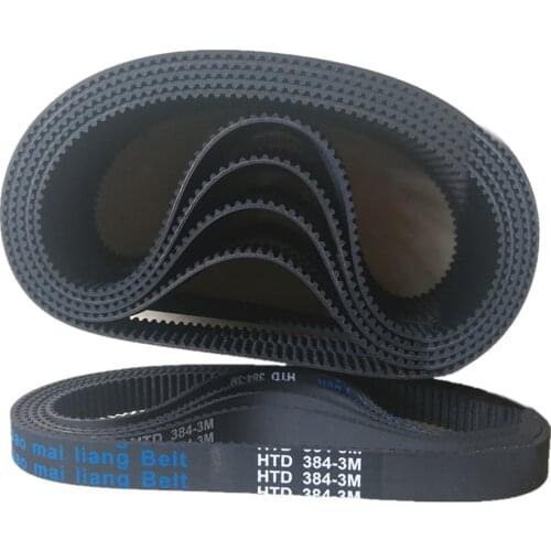 Electric Vehicle Electric Scooter Drive Belt HTD384-3M-12 Plastic Durable Drive Timing Belt Timing Belt Bicycle Accessories