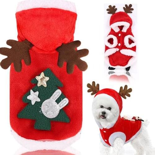 Christmas Dog Clothes Small Dogs Santa Costume for Pug Chihuahua Yorkshire Pet Cat Clothing Jacket Coat Pets Costume