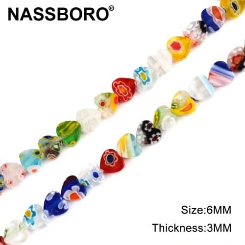 Mix Flower Heart Shape Lampwork Beads Glazed Glass Beads for Jewelry Making Loose Spacer Bead DIY Bracelet Necklace Wholesale