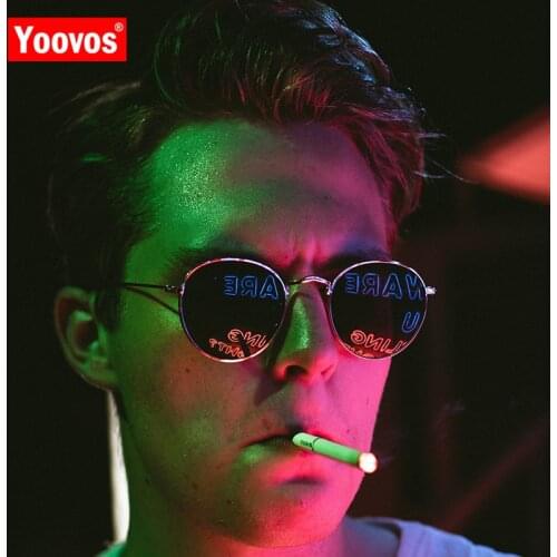 Yoovos 2021 Sunglasses Men/Women Round Men Sunglasses Brand Designer Men For Sun Glasses Retro Glasses Men Oculos De Sol Gafas