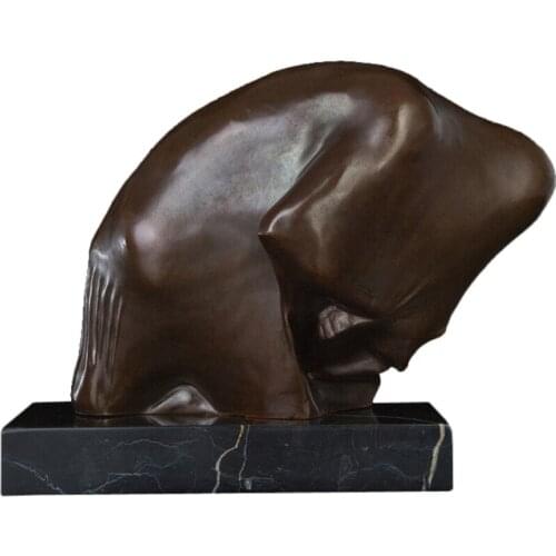 Bonze Famous " The Man in the Cover " by Chekhov sculpture Figurine Classical Statue Art Decor