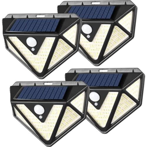 166 LED Solar Lamp Powered Sunlight 3 Modes PIR Motion Sensor Lights for Garden Decoration Wall Street Solar Light Outdoor