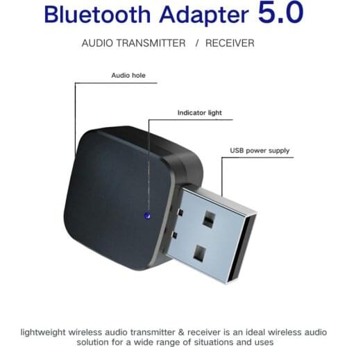USB Bluetooth Audio Receiver Transmitter 2-in-1 AUX 5.0portable Bluetooth Adapter For Computer Laptop Headphone Smartphone