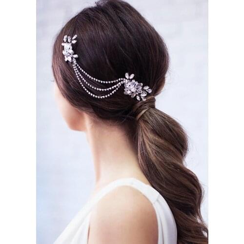 Vintage Silver Gold Rhinestone Bridal Hair Comb Banquet Prom Girls Headband Wedding Accessories for Hair Ornaments Jewelry