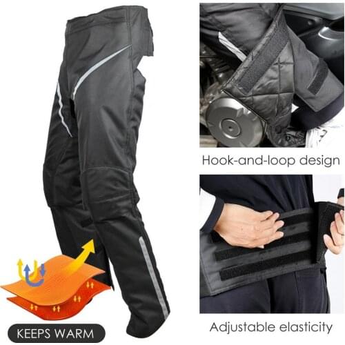 Motorcycle Leg Cover Knee Pads Winter Warm Oxford Cloth Knee Pad Windproof Leg Cover Adjustable Winter Warm Kneepad Cold-proof