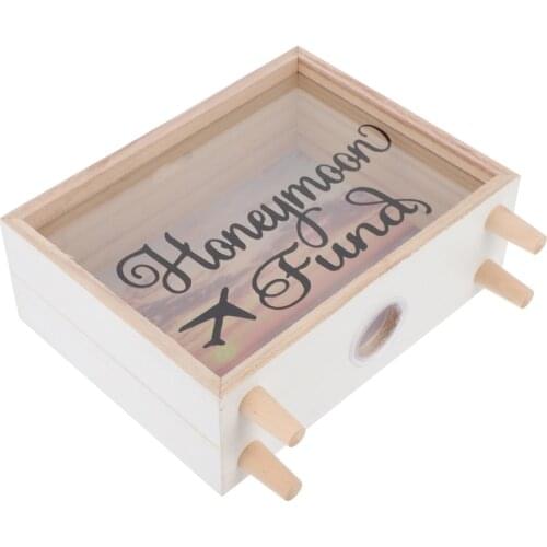 1Pc Creative Design Wooden Piggy Bank Desktop Multi-functional Adornment