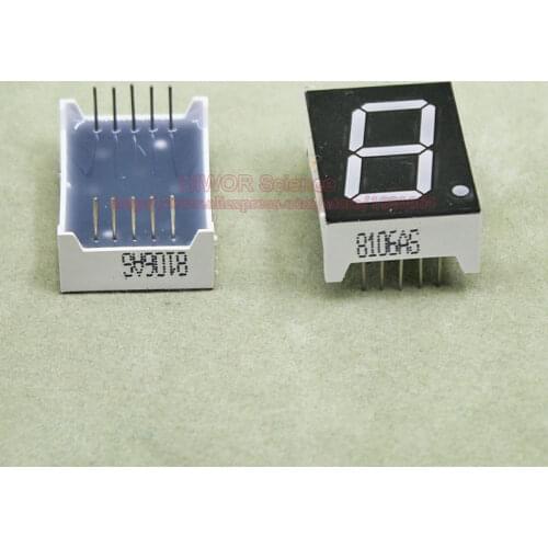 10pcs/lot) 10 Pins 8011AR 0.8 Inch 1 Bit Digit 7 Segment Red LED Display Share Common Cathode Digital Display