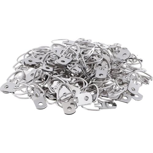 100Pcs Heavy Duty D Ring Picture Hangers Single Hole Photo Frame Hangers