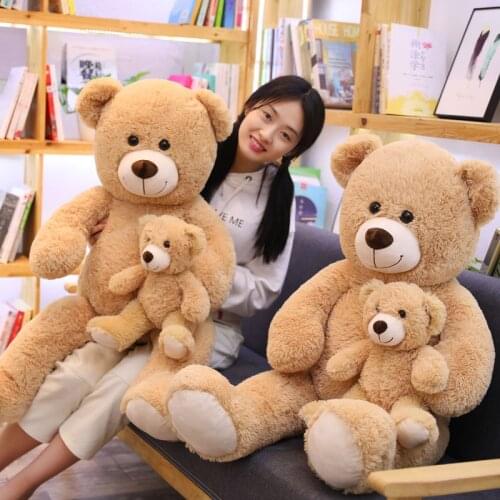 100cm Giant Kawaii Creative Mother & Baby Teddy Bear Plush Toys for Children Girls Stuffed Soft Lovely Animal Bear Doll Gift