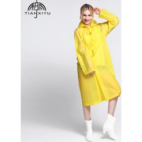 3Pcs Adult Universal Non-disposable Transparent Waterproof Women Raincoat Hooded Impermeable Rain Coat Men Travel Rain Suit
