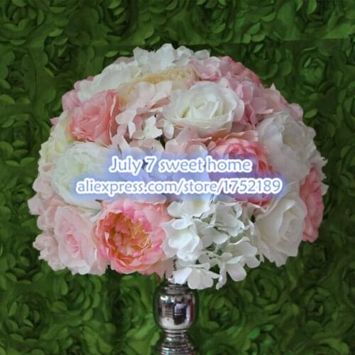 40CM table centerpiece flower balls wedding route guide road lead flower hydrangea flowers decoratio
