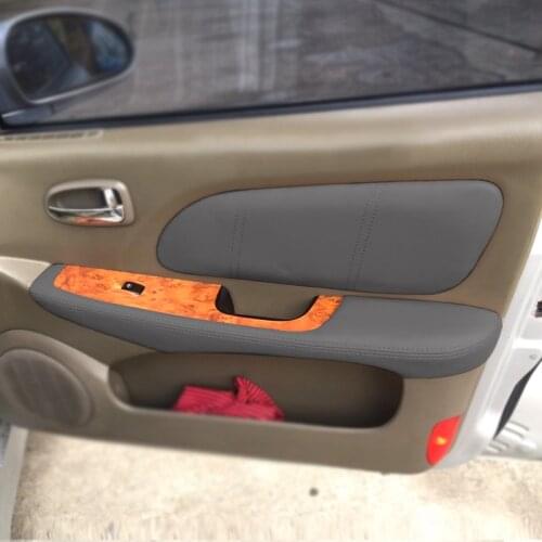Car-styling Interior Door Armrest Panel Microfiber Leather Cover Trim For Hyundai Sonata 2004 2005 2006 2007 2008