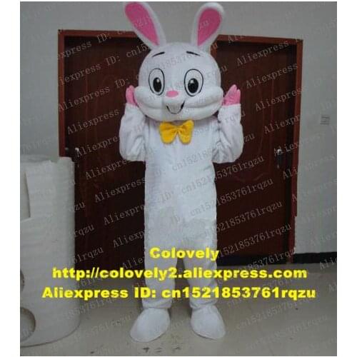 White Easter Bunny Osterhase Rabbit Hare Mascot Costume Adult Cartoon Character Grand Opening Vehicle-free Promenade zz5130
