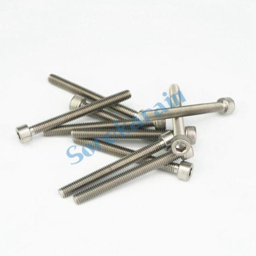 LOT 10 M6 x 60mm TA2 GR2 Titanium Hex Socket Head Cap Screw Bolts Anti Acid Corrosion DIN 912
