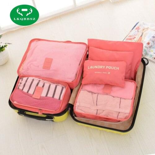 Travel Luggage clothes Storage Bag Underwear socks Storage bag Capacity Luggage Clothes Tidy Organizer Pouch Suitcase 6pcs/set