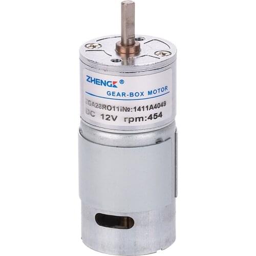 GA28RO DC 12V/24V Geared Motor 15rpm 5/10/20/30/50/100/454/700RPM Speed 37MM Central Shaft Gear Motor