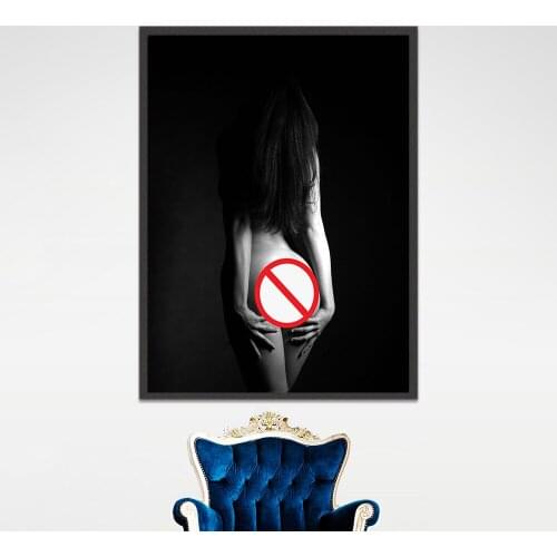Sexy Hip Naked Girl Art Canvas Painting Figures Scenery Wall Art Pictures Painting Wall Art for Living Room Home Decor Unframed