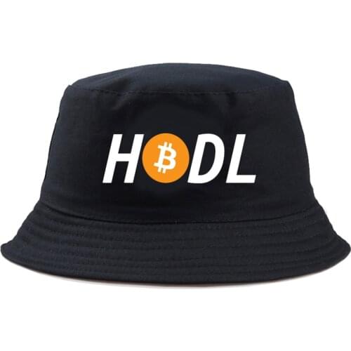 HODL Bitcoin print Simple Style Fisherman cap Panama Street Side Seaside Beach Tourism Bucket Hat Drivers Cap