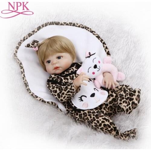 NPK 23" Princess Girl Baby Doll Lifelike Full Silicone Vinyl Reborn Dolls Real Touch Babies Toys can ehter water For Sale
