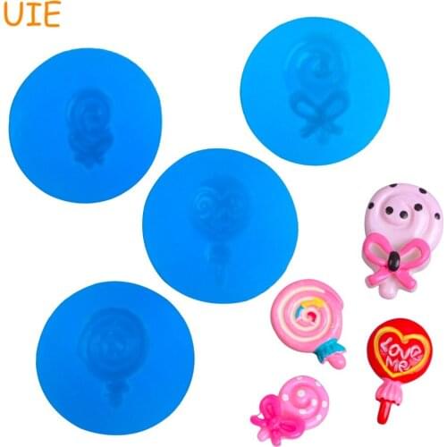 KYL018U,KYL060U,KYL085U,KYL157U - Lollipop Silicone Mold For Fondant DIY Doll House Candy Polymer Clay Resin Food Safe Moulds