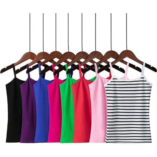 XS-3XL Spaghetti Strap Cami Women Fitness Cotton Tank Top Spring Summer Singlet Vest Stretch Undershirt Camisole Streetwear Tops