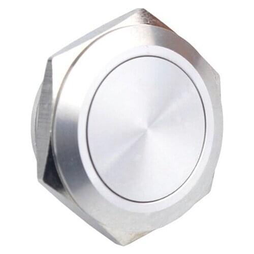 1pcs/Bag 25mm Momentary Waterproof Push Button Switch 2Pin Metal Switch Short Depth Switch