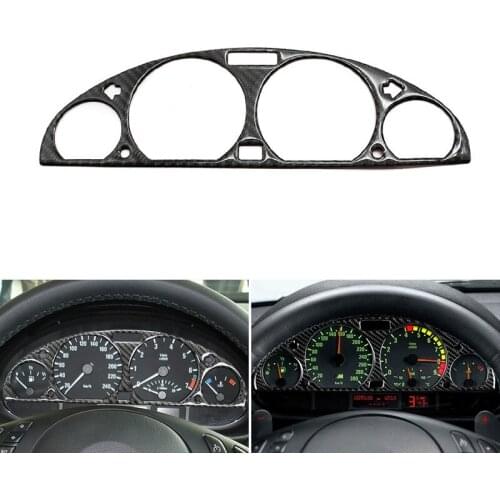 Car Styling Real Carbon Fiber Steering Wheel Dashboard Panel Cover Frame Trim For BMW 3 series E46 1998 - 2002 2003 2004 2005