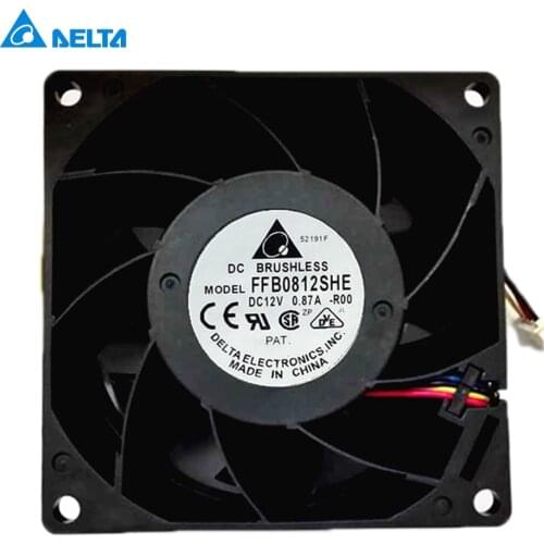 New and original package FFB0812VHE 80*80*38mm 8cm 80mm 12V 0.57A ball bearing cooling fan for Delta