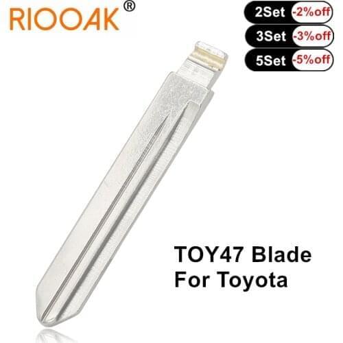 TOY47 Flip Blank Key Blade Uncut Remote KD Key Blade for Toyota Auto Replacement Part