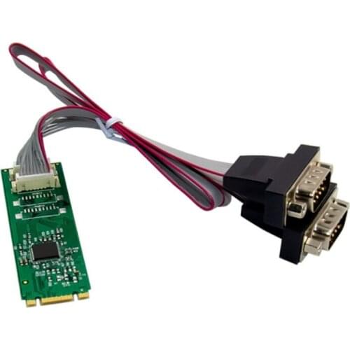 M.2 B+M Key 2S Serial Port Card M.2 to DB9 RS232 Adapter Expansion Card for PC