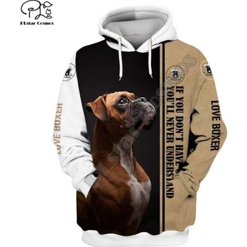 PLstar Cosmos NewFashion Animal Pitbull Love Dog Harajuku 3DPrint Men/Women Unisex Autumn Pullover Jacket Casual Zip Hoodies D-1