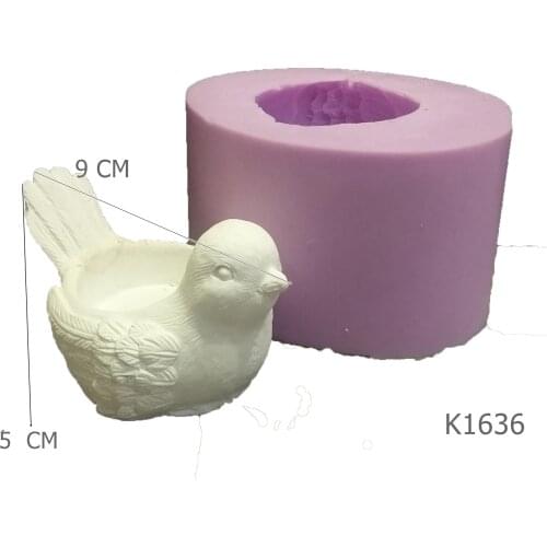 Bird tealight candle holder silicone mold