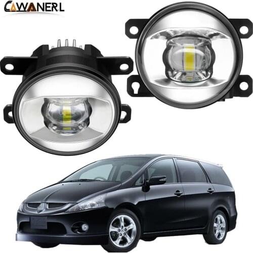 Fog Light Assembly H11 Car Right + Left LED Lens Fog Lamp DRL 30W 8000LM 12V For Mitsubishi Grandis NA_W MPV 2004-2011