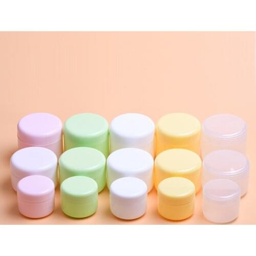 30pcs 50g 100g 150ml white clear yellow Mini Cosmetic Empty Jar Pot Eyeshadow Makeup Face Cream Container Refillable Bottles