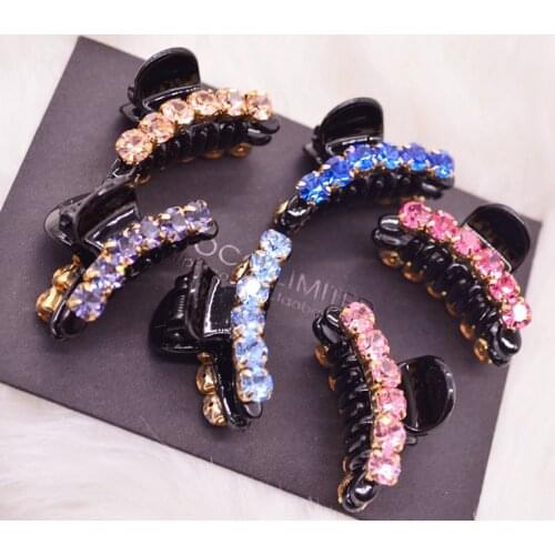 Glittering Rhinestone Mini Hair Claws Women headwear delicate Elegant little Hair Barrettes Girl Shawl clip Hair Accessories