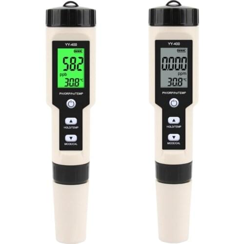 Newest YY-400 4 in 1 PH/ORP/H2&TEM Meter Digital Dydrogen Ion Concentration Tester for Aquarium, Swimming Pool