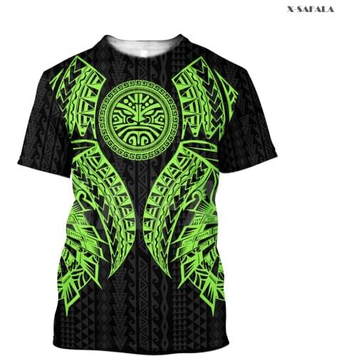 Amazing Polynesia Hawaii Hibiscus Wolf Pattern 3D All Printed T-shirt Men Women Unisex Summer Casual Tee Streetwear