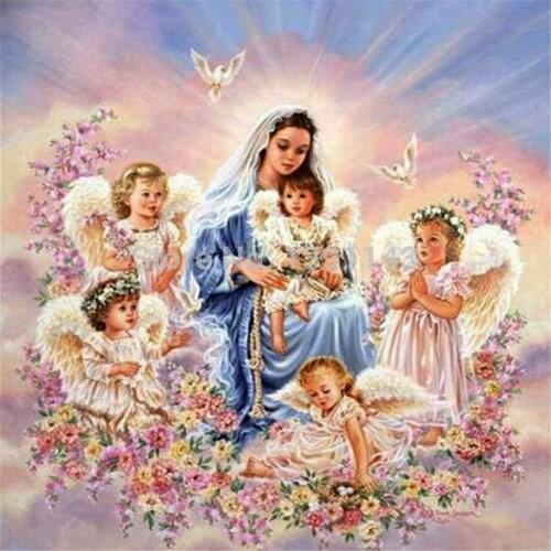 Angel Girl Pre-Printed 11CT Cross-Stitch Embroidery Patterns DMC Threads Sewing Knitting Handicraft Handiwork Room Wholesale