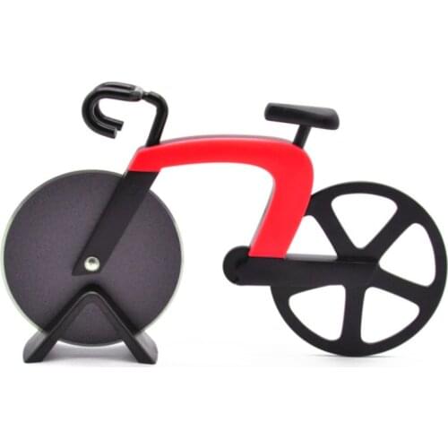 Bicycal Pizza Cutter Bike Stainless Steel Wheel Kitchen Tools and Gadgets Dough Knife Baking Accessories Home Shop Pastry Make