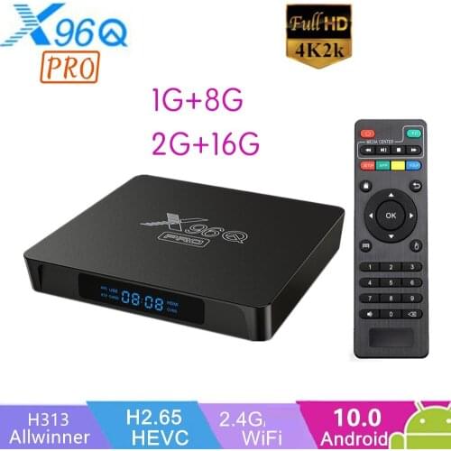 20pcs X96Q Pro Android 10 TV Box Allwinner H313 1G8G/2G16G Dual Wifi Smat TV Box PK X96 Mini PLUS X96Q