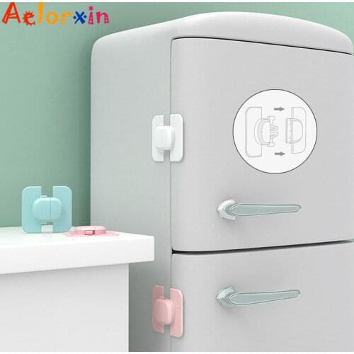 3Pcs/Lot New Baby Safety Multi-function Safety Locks For Refrigerators Baby Protection From Children Lock Castle Security