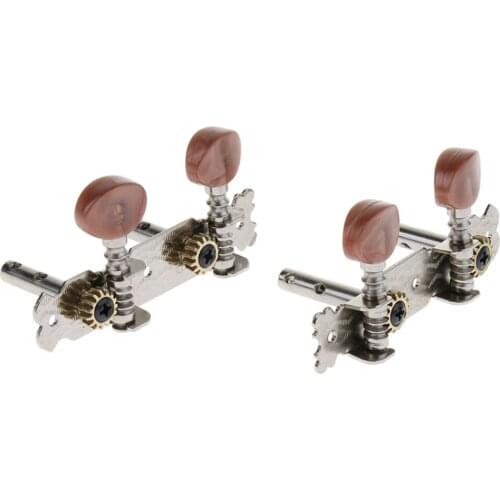 4pcs Guitar Tuning Peg Tuners Machine Heads Brown For 4-string Mini Guitar