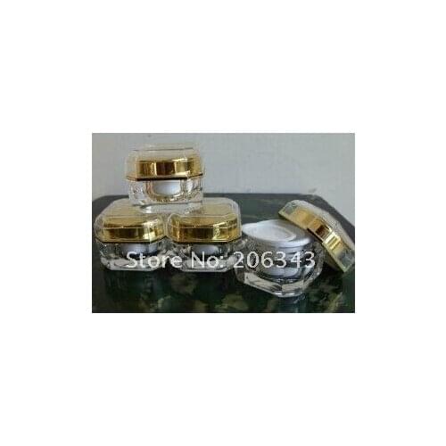 10g ACRYLIC GOLD cream bottle,cosmetic container,,cream jar,Cosmetic Jar,Cosmetic Packaging